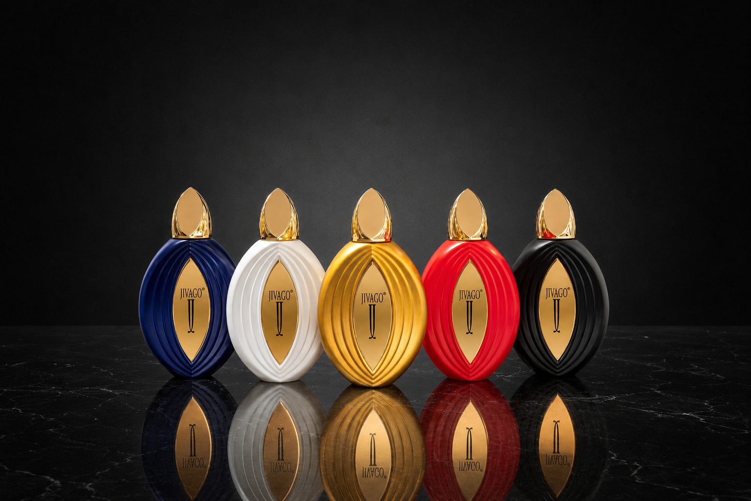 JIVAGO Niche Collection - five extraits on black marble