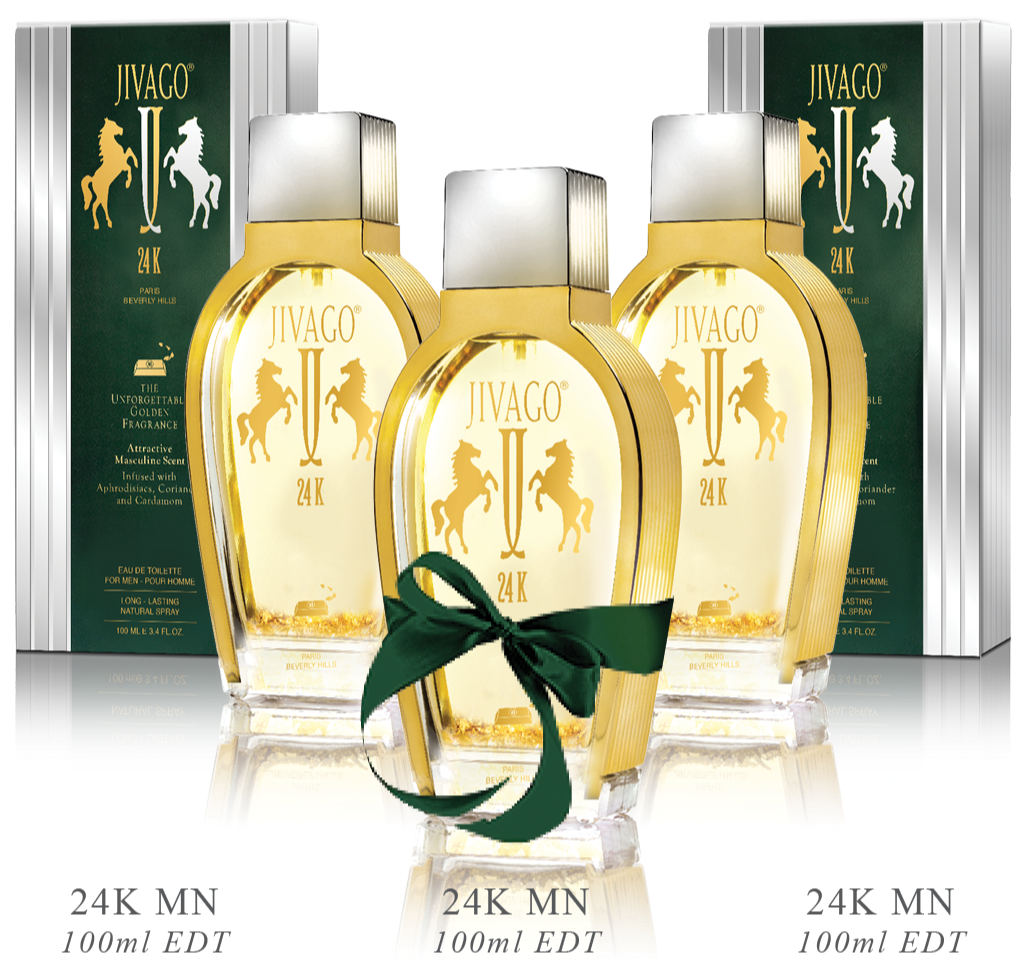 Jivago 24k for Men EDT x 3