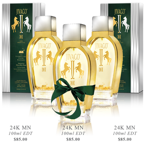 Jivago 24k for Men EDT x 3